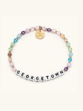 Georgetown Multicolor Beaded Name Bracelet - Gold Accent
